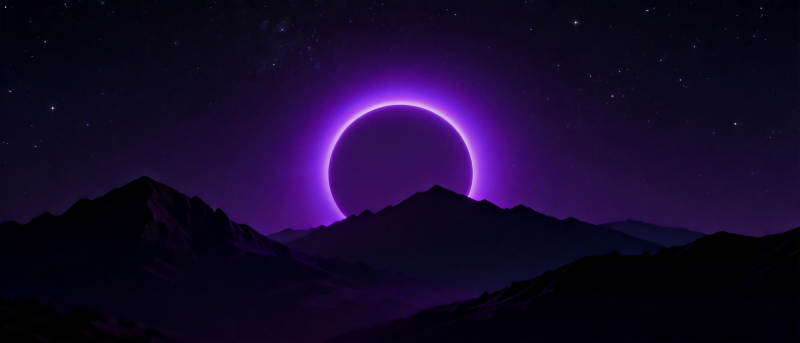 紫环夜空山影图片