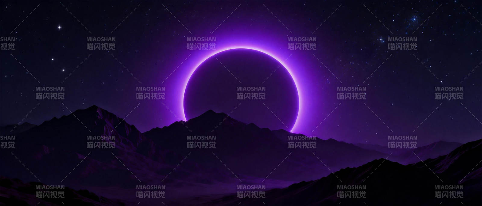 紫环夜空山影图片