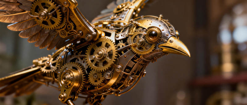 机械鸟飞翔图片