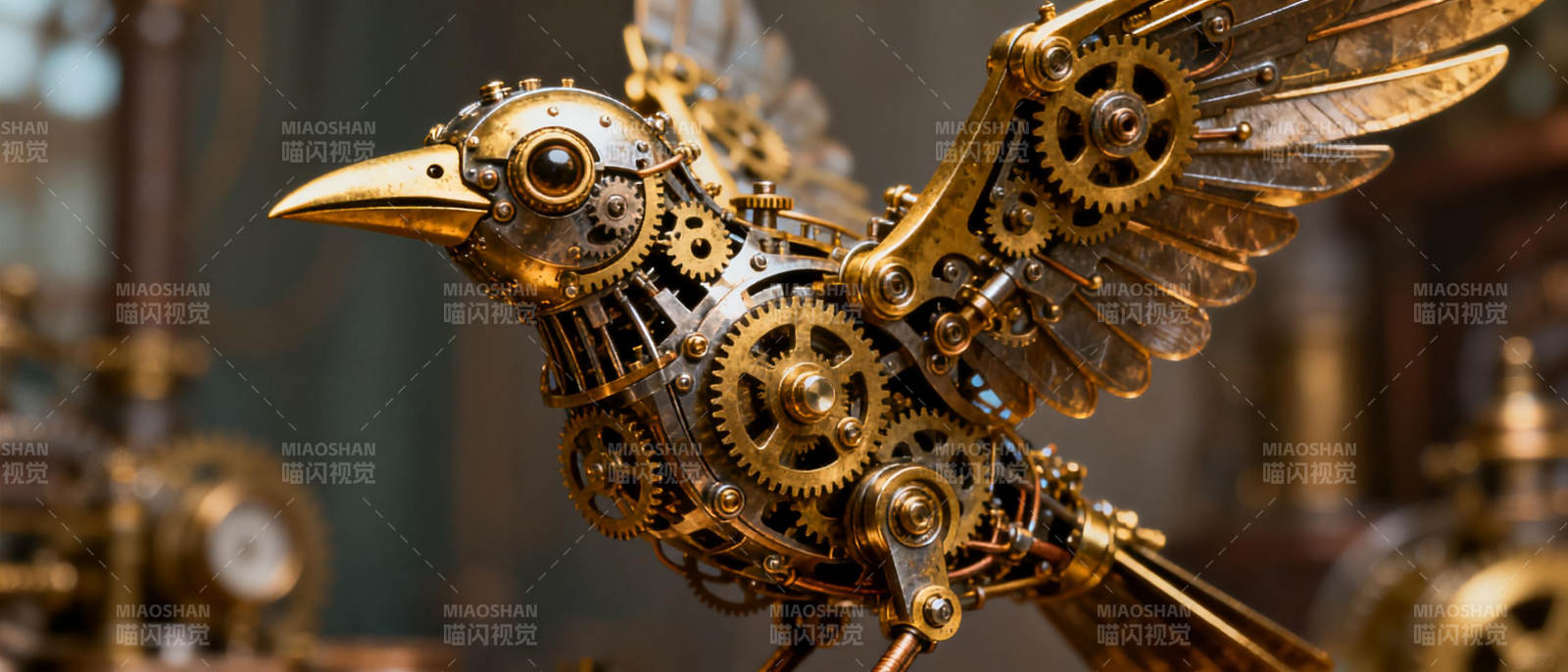 机械鸟的精密之美图片