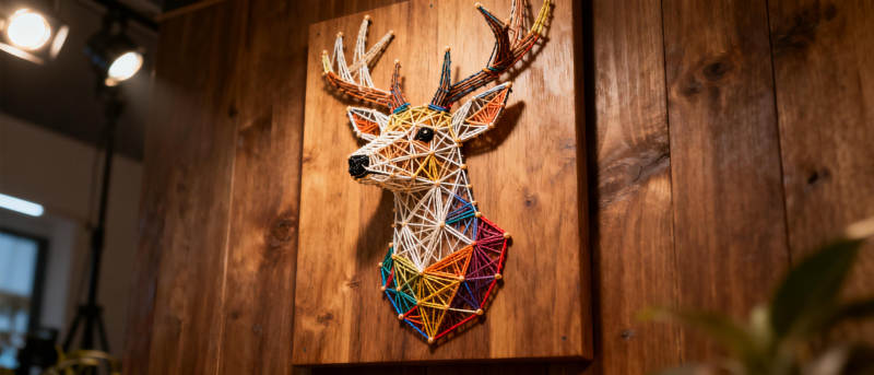 几何鹿头装饰图片