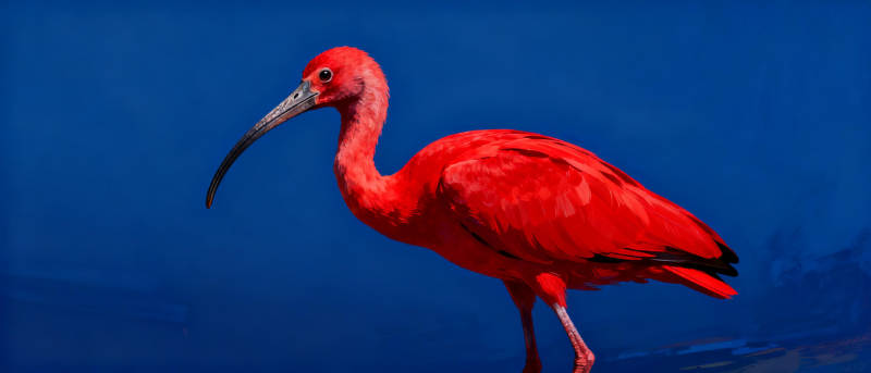 红鹮静立水边图片