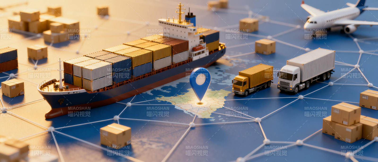 全球物流网络图图片