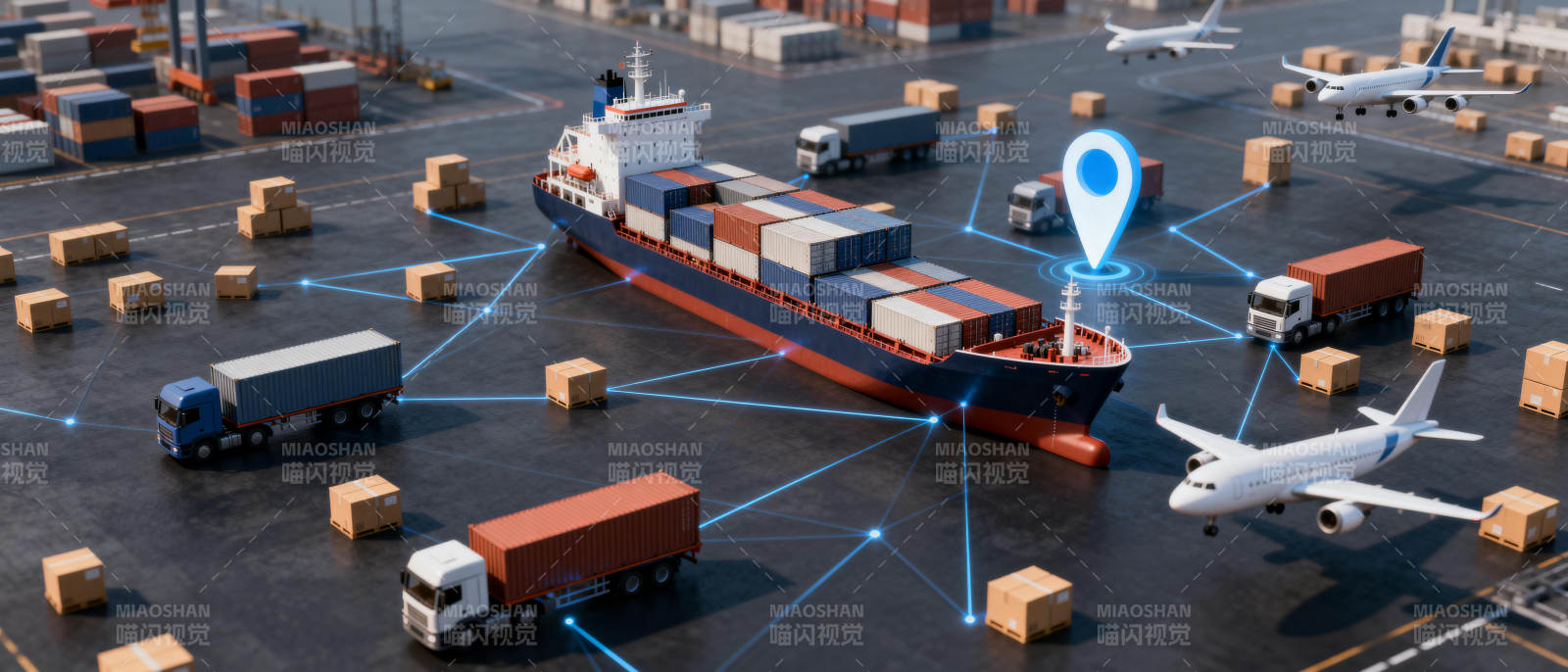 智慧物流网络图片