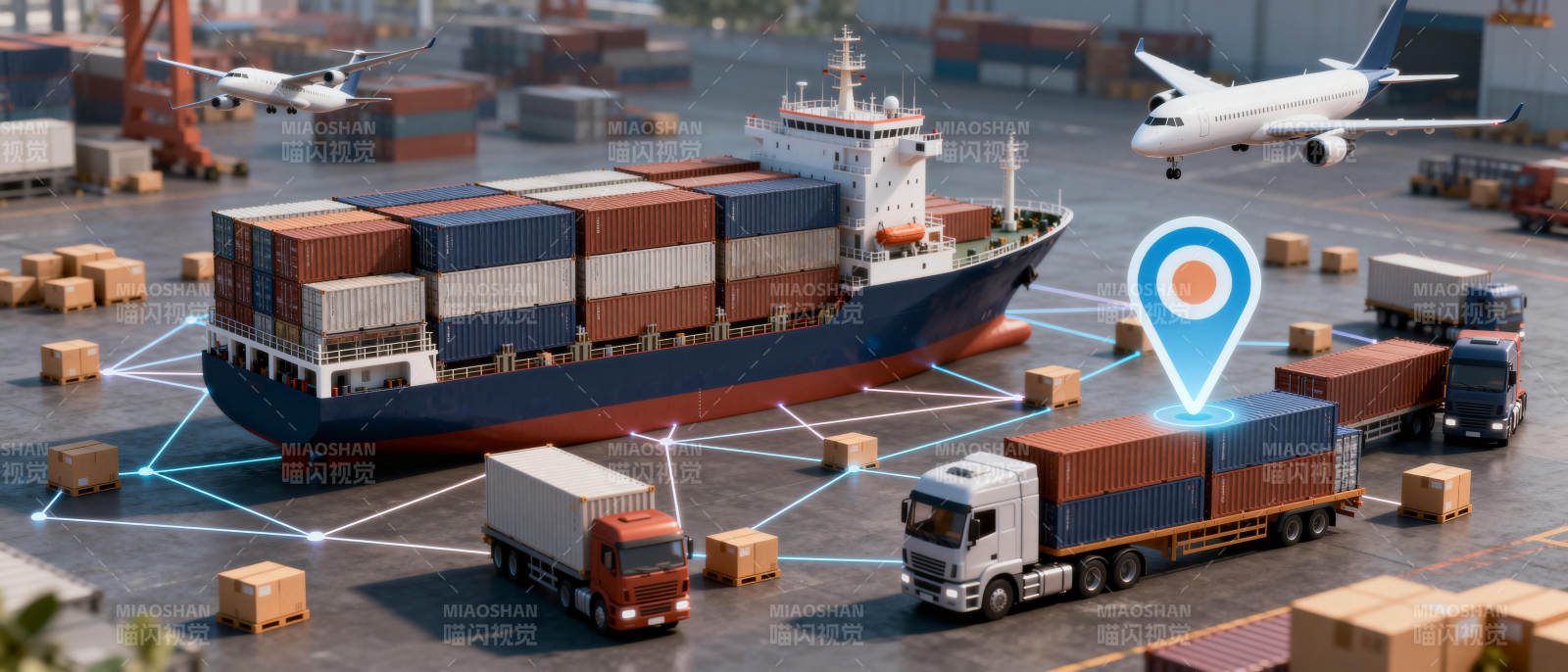 智能物流枢纽图片