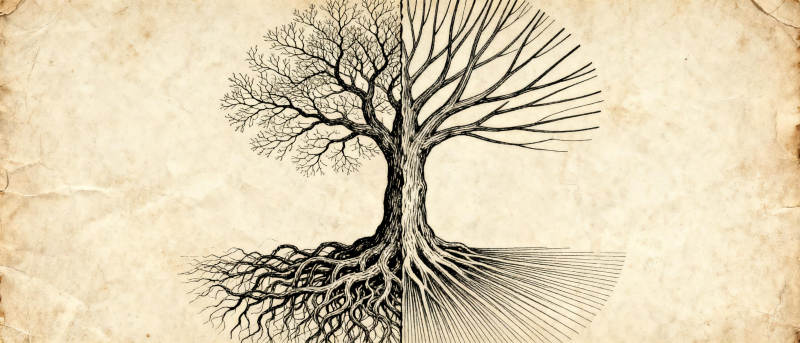 树之根脉图片