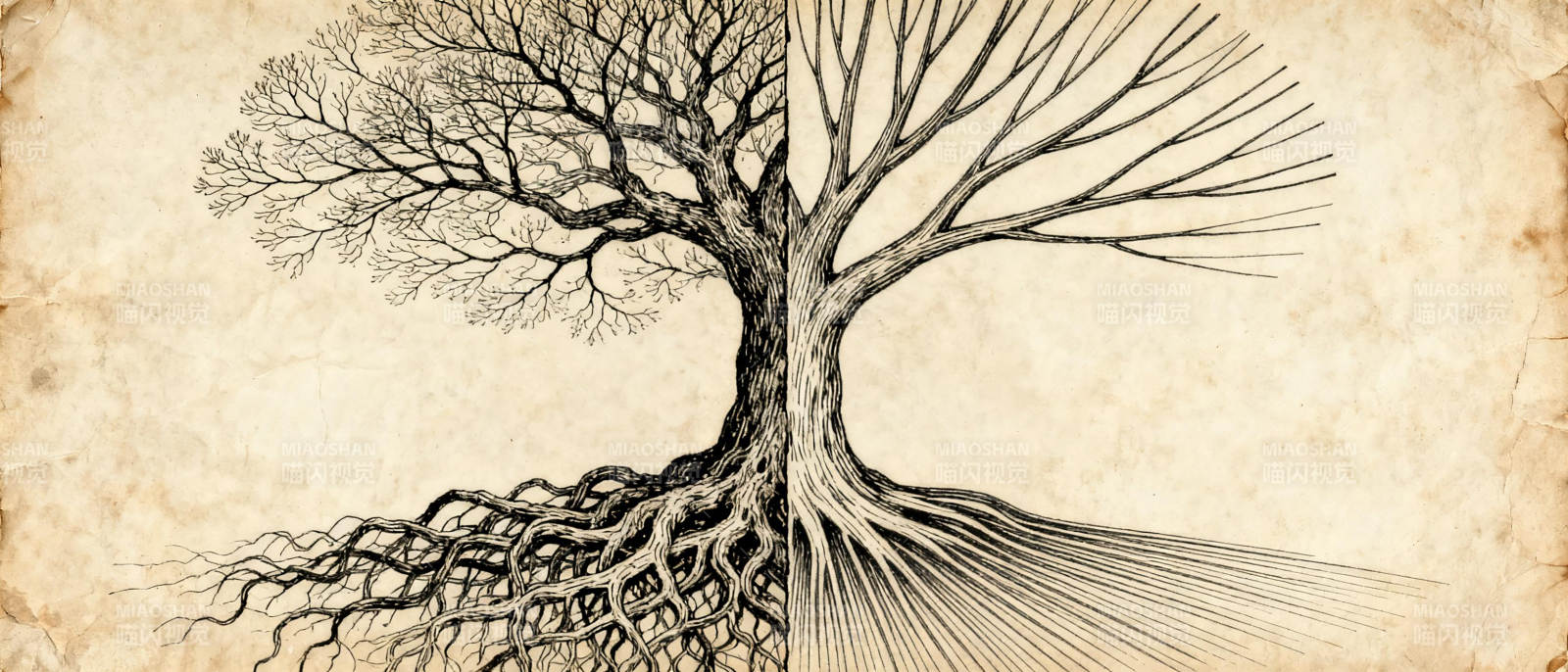 古树根脉图图片