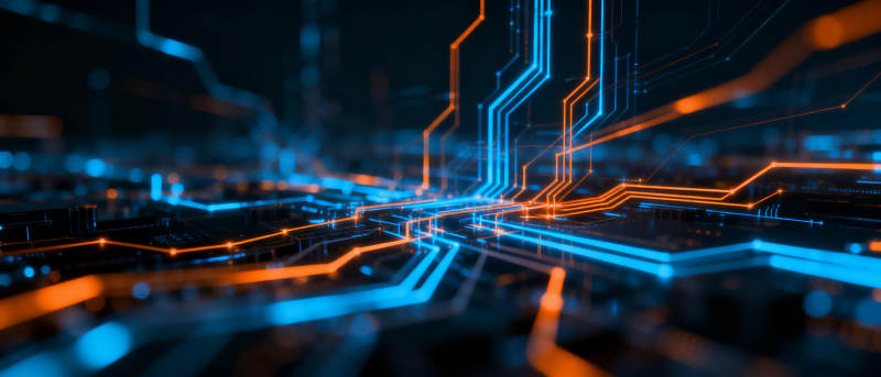 科技电路光影交错图片