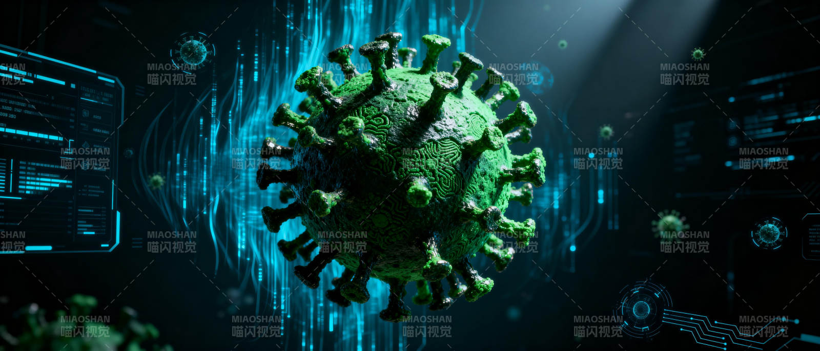 病毒微观世界图片