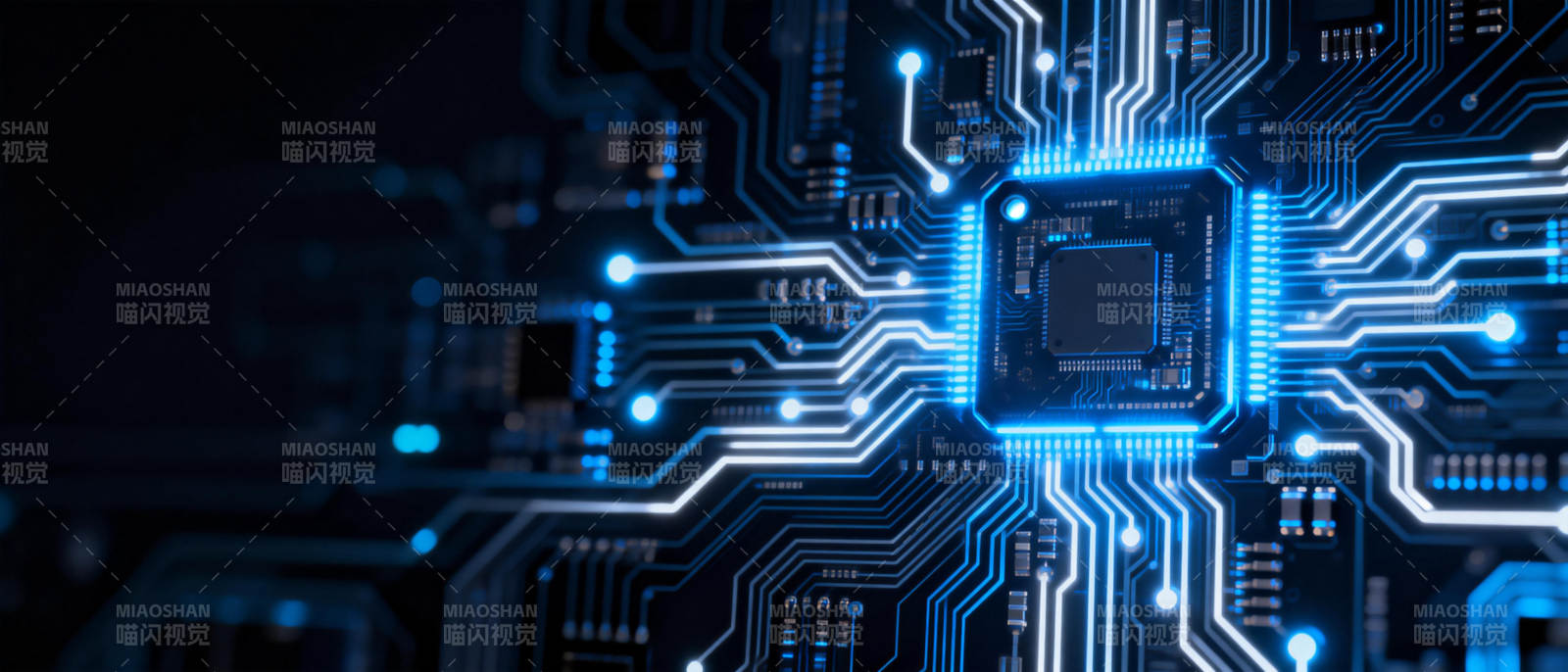 芯片电路光效图图片