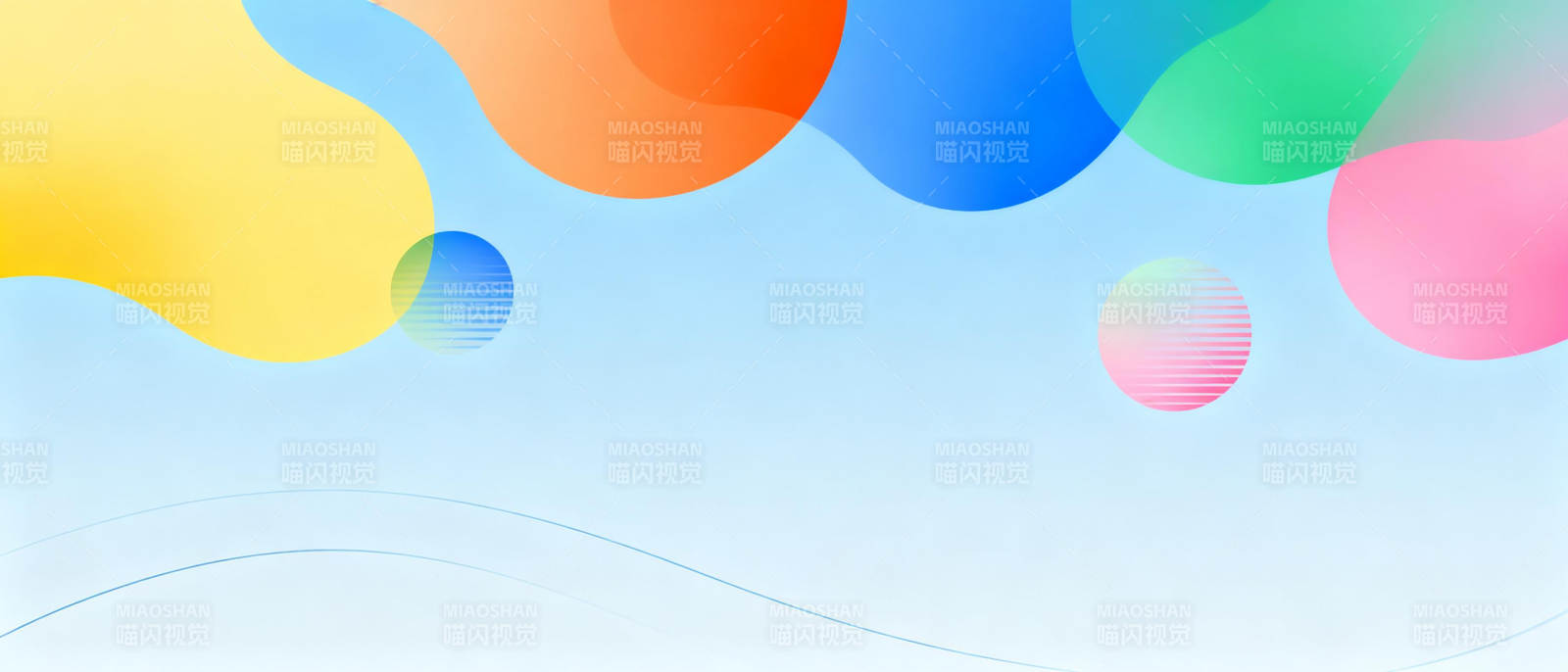 彩色气泡飘浮图片