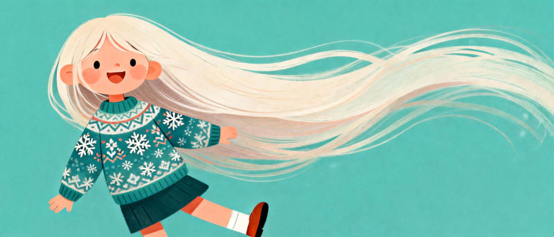 长发女孩奔跑图片