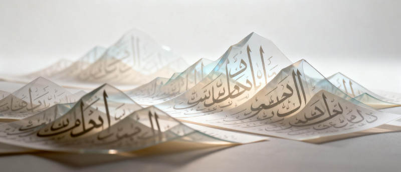 山间阿拉伯文艺术图片