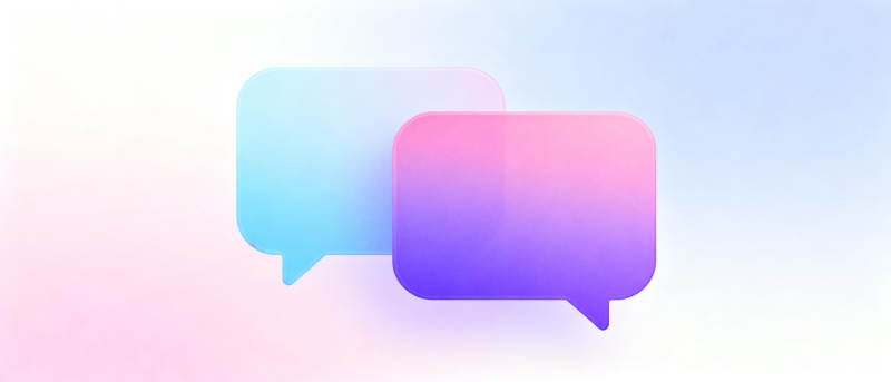 对话气泡渐变图片