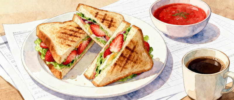 美味三明治早餐图片