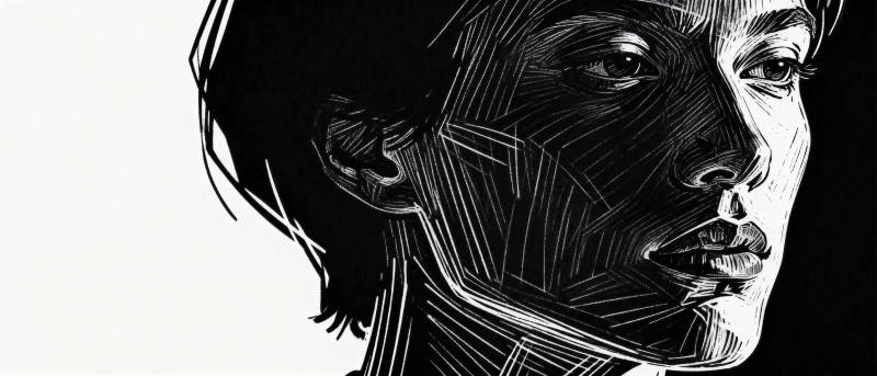 线条肖像艺术图片