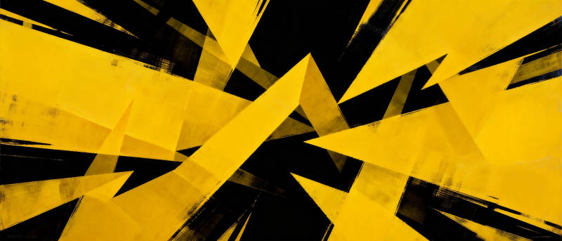 黄黑几何抽象图片