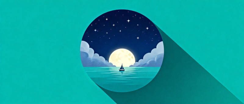 月夜行舟图片