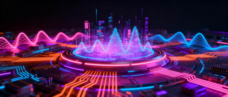 霓虹未来城市图片