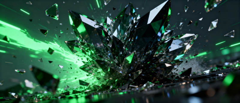 绿晶破碎瞬间图片