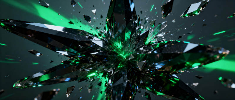 绿光碎晶绽放图片