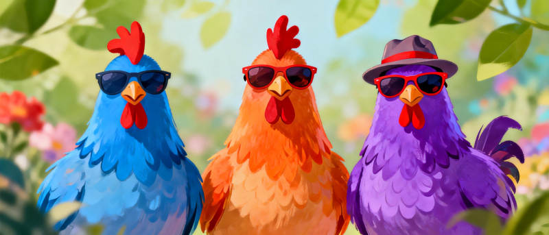 炫酷鸡群登场图片