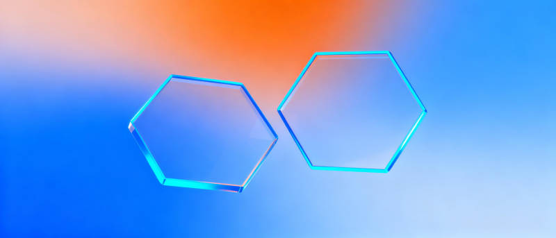 双六边形渐变背景图片