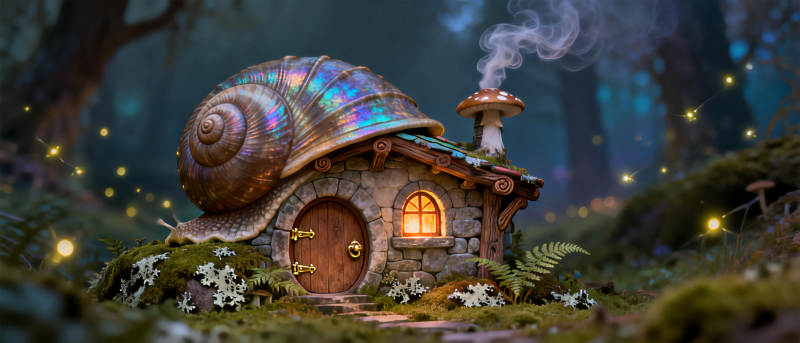蜗居森林童话屋图片