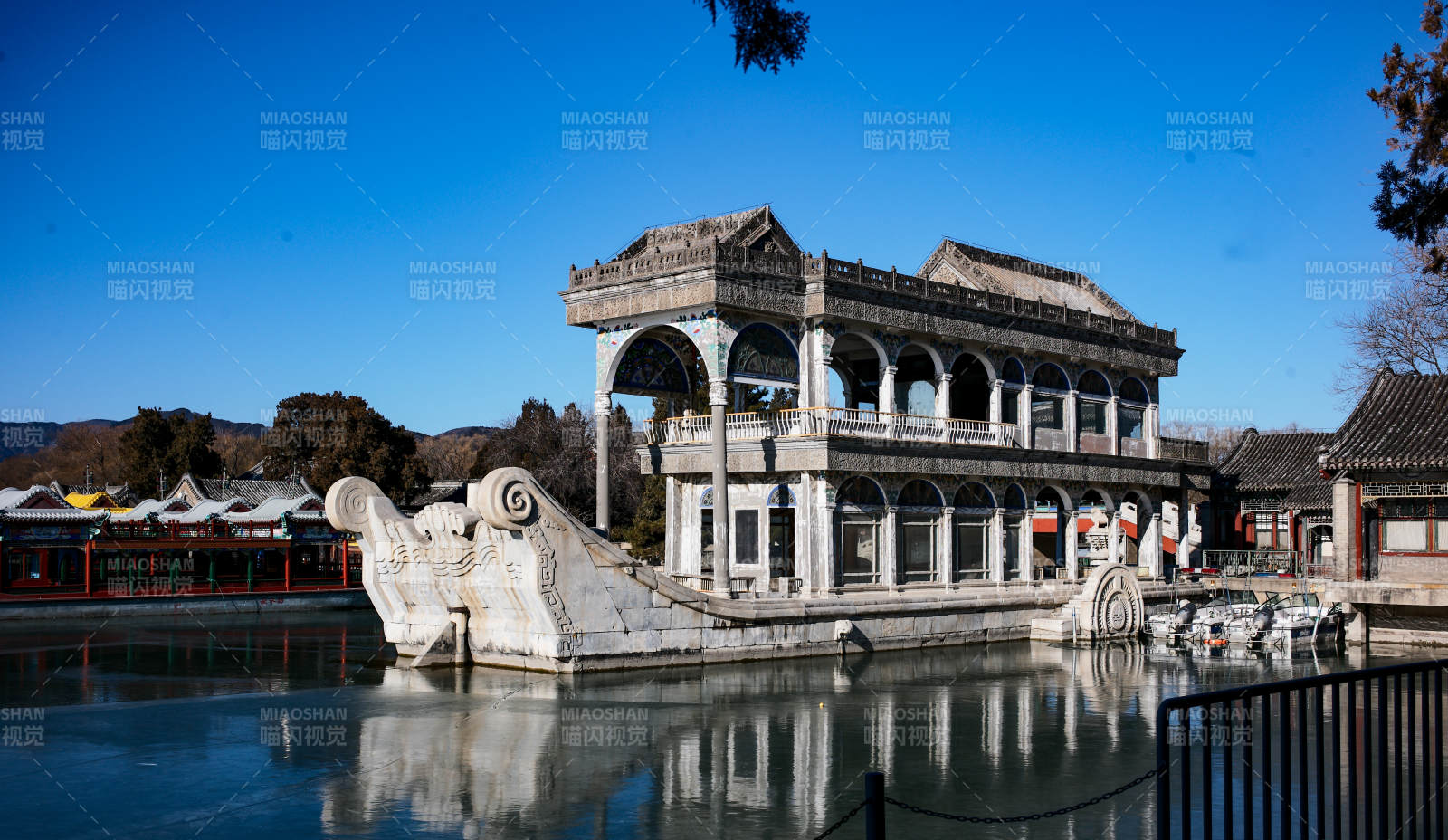 颐和园石舫风光图片