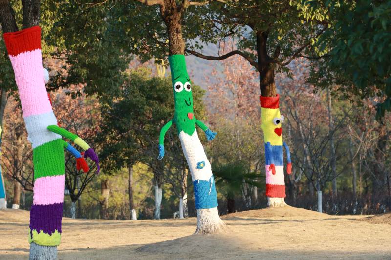 树穿彩衣 萌趣十足图片