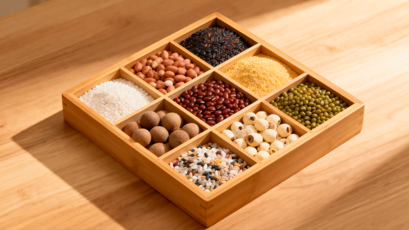 腊八节五谷杂粮展示盒图片