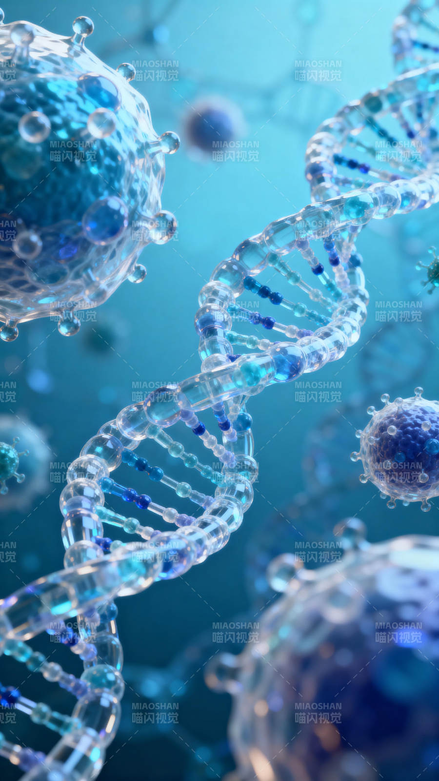 DNA与病毒微观世界图片