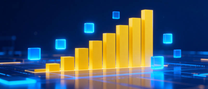 数据增长趋势图图片