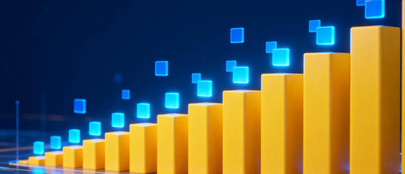 数据增长趋势图图片