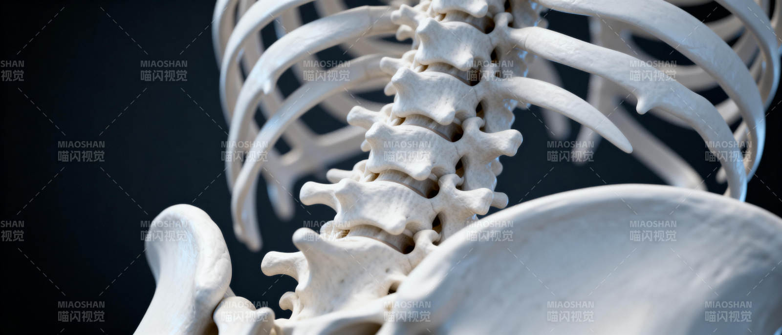 人体脊椎结构特写图片
