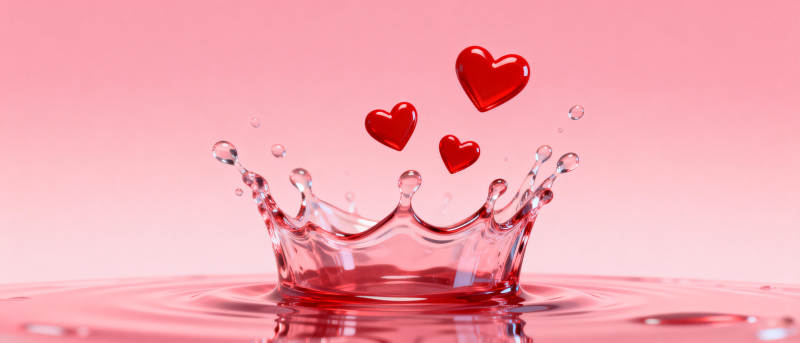 爱心水花绽放图片