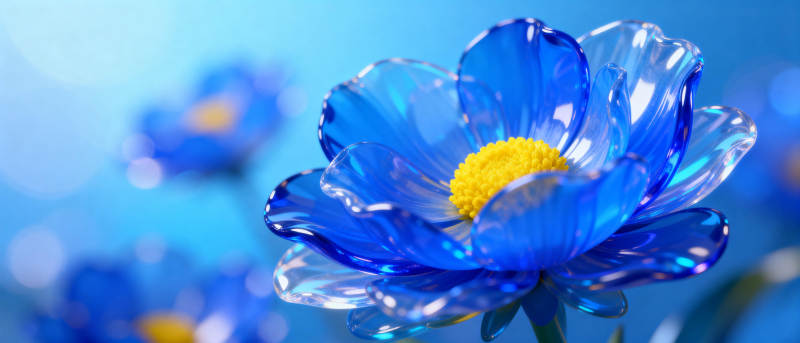 蓝晶花绽放图片