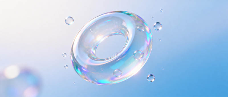 晶莹剔透的水环图片