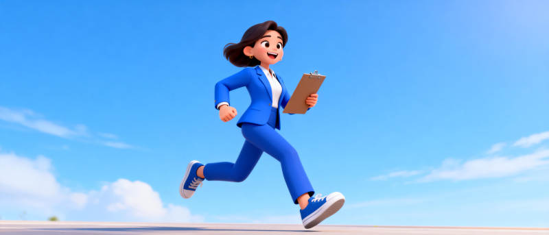 奔跑的职场女性图片