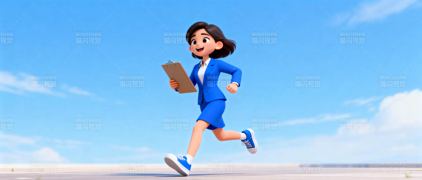 奔跑的职场女性图片