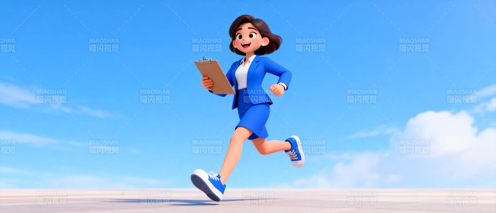 奔跑的职场女性图片