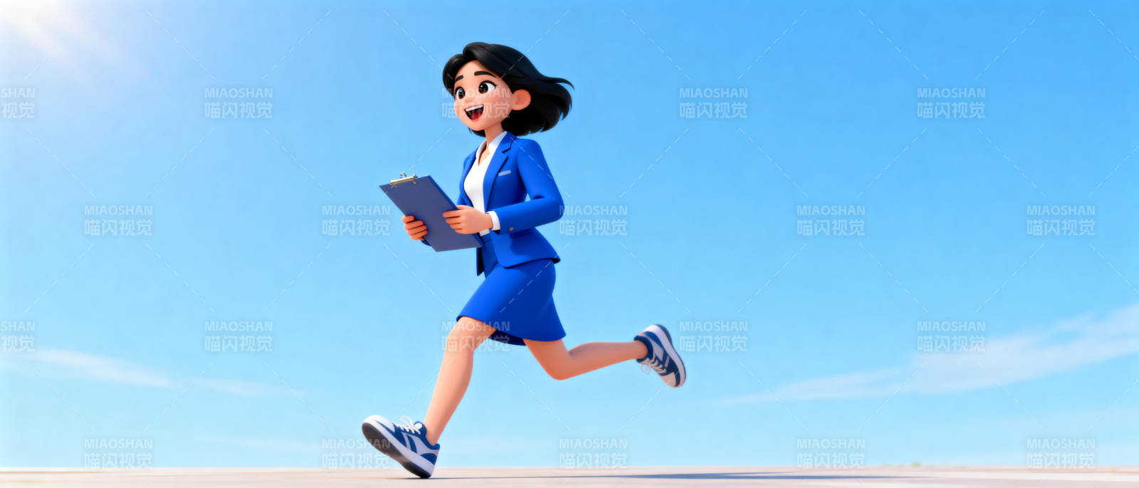 奔跑的职场女性图片