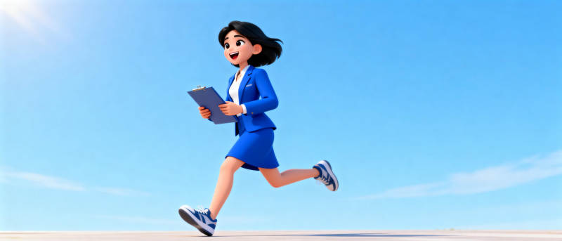 奔跑的职场女性图片