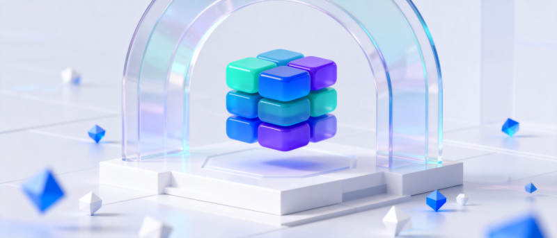 炫彩立方体展示图片