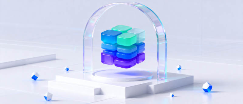 透明罩中的彩色方块图片