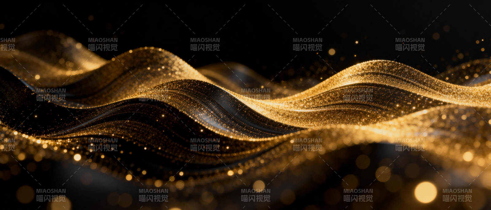 金色波浪光影图片