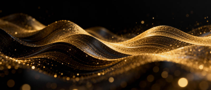 金色波浪光影图片