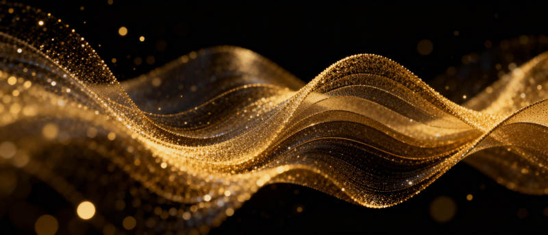 金色波浪光影图片