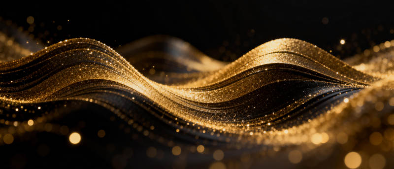 金色波浪光影图片