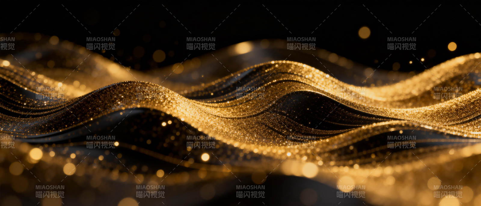 金色波浪闪耀图片